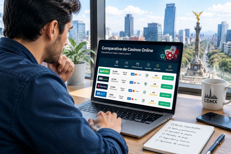 ¿Qué debes revisar en una comparativa de casinos online en México?